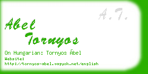 abel tornyos business card