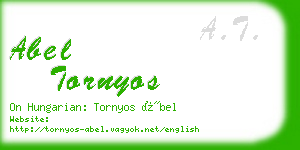 abel tornyos business card